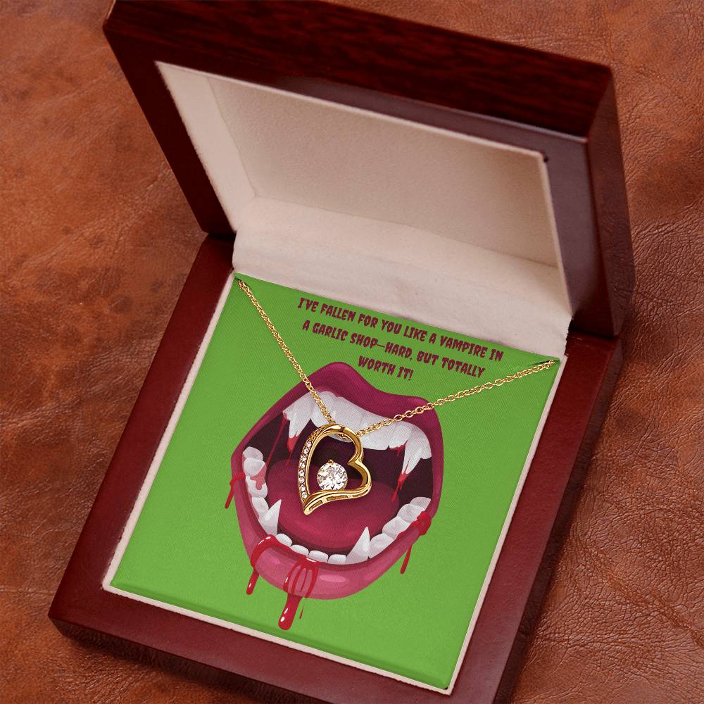 Halloween Vampire Forever Love Necklace