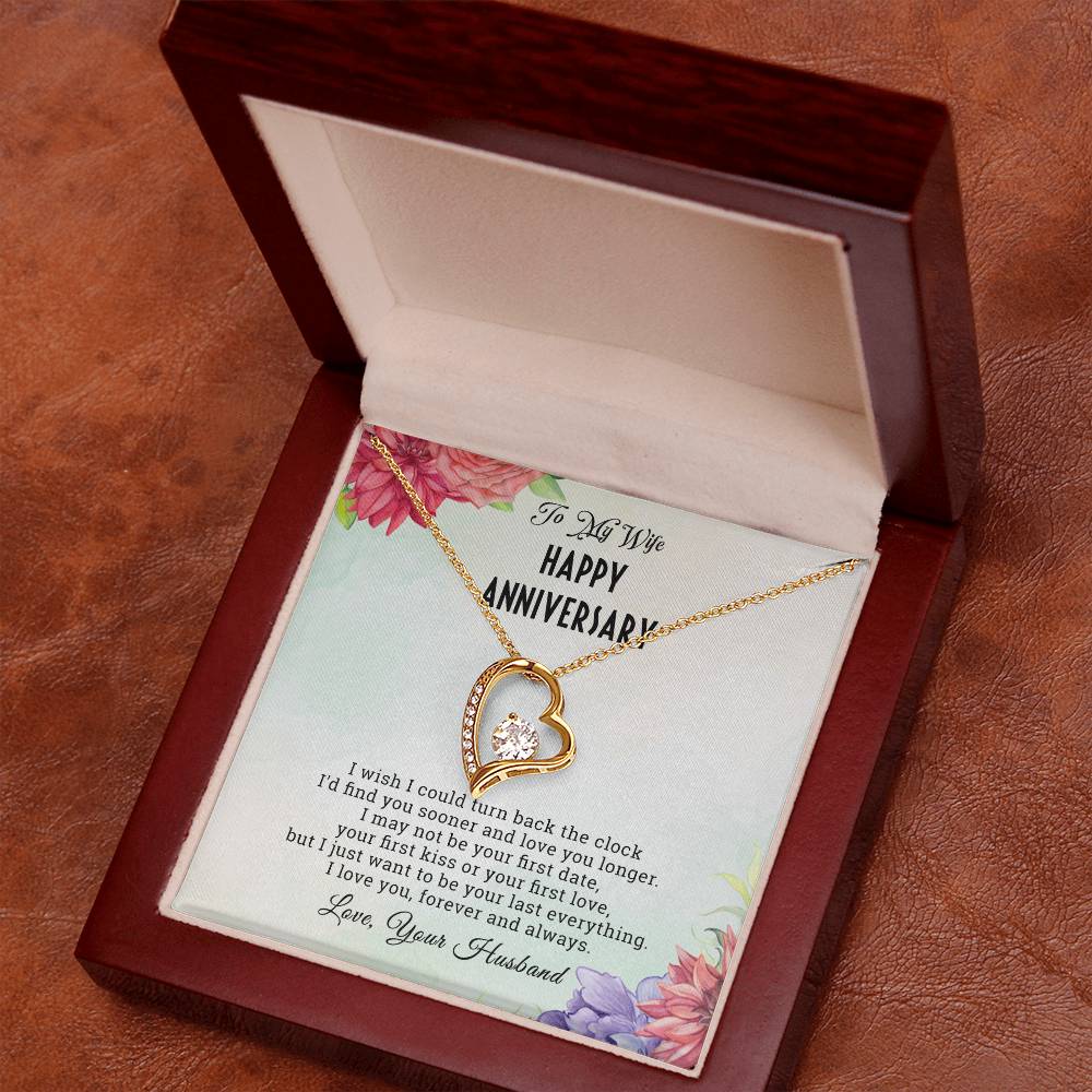 To My Wife Happy Anniversary Gift - Forever Love Necklace