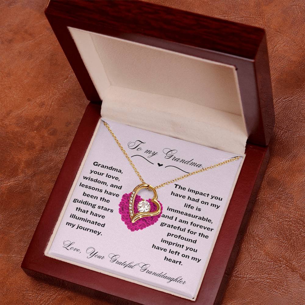 To My Grandma Heart Necklace