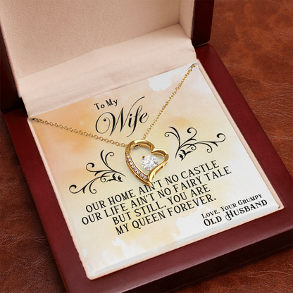 You're My Queen Forever Heart Necklace
