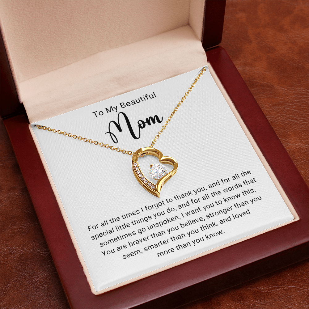 Thank You Mom Forever Love Necklace
