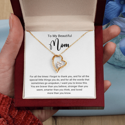 Thank You Mom Forever Love Necklace