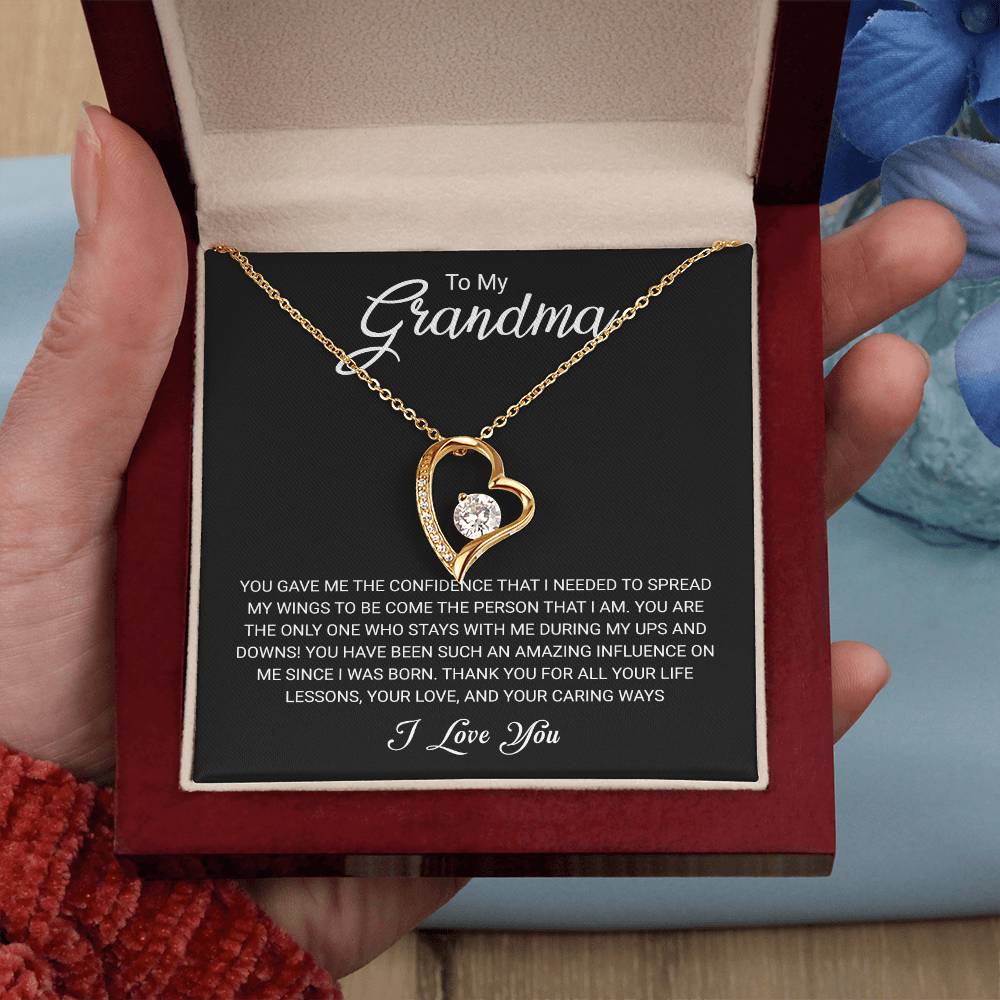 To My Grandma - I Love You - Forever Love Necklace