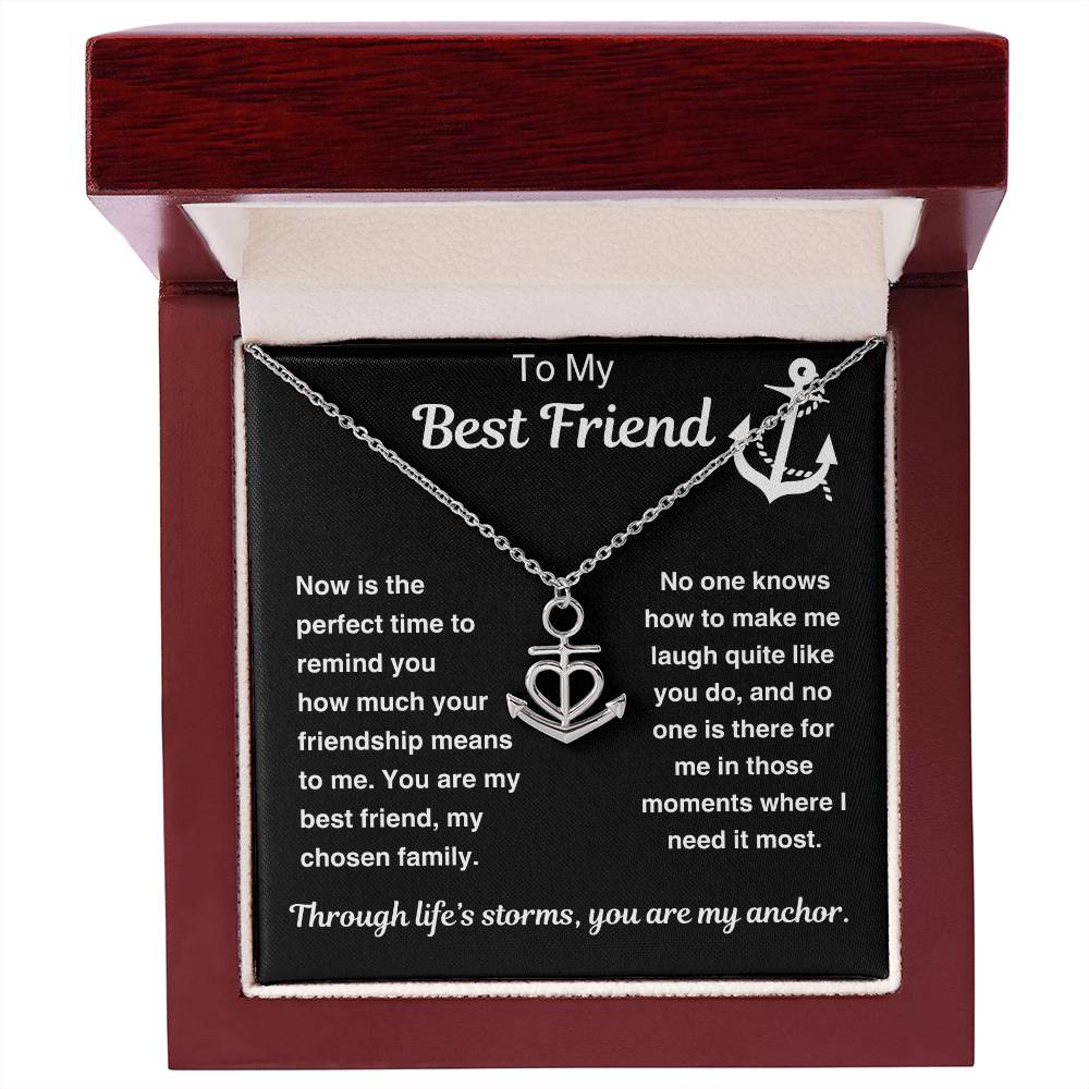 Best Friend Anchor Pendant Necklace