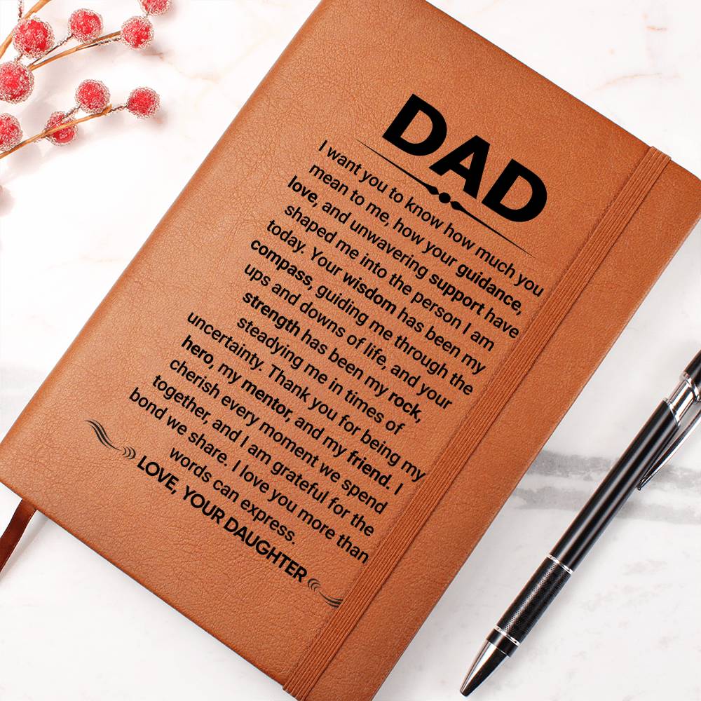 Thank You Dad Leather Journal from Daughter