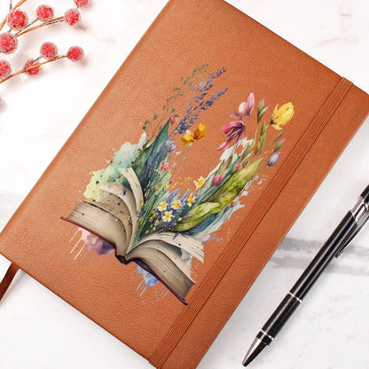 Book Bouquet Leather Journal