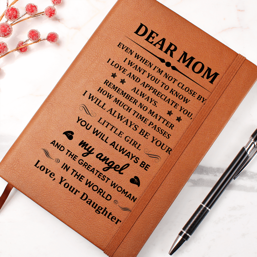 Dear Mom Graphic Leather Journal