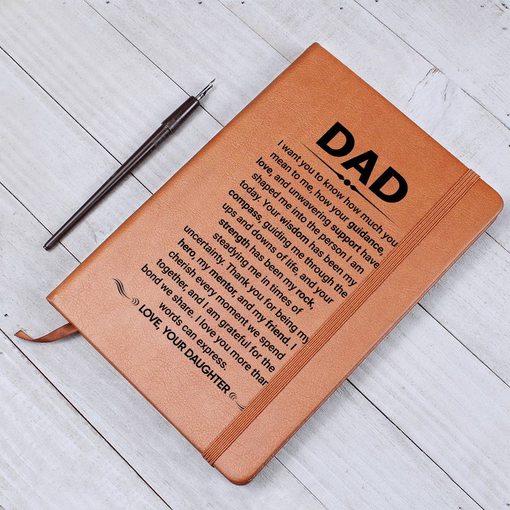 Thank You Dad Leather Journal from Daughter