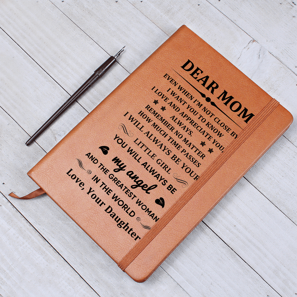 Dear Mom Graphic Leather Journal