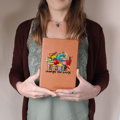 Teachers Change the World Leather Journal