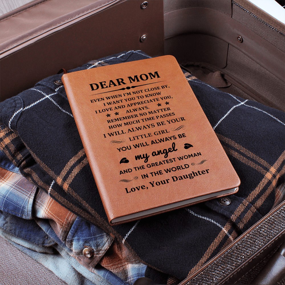 Dear Mom Graphic Leather Journal