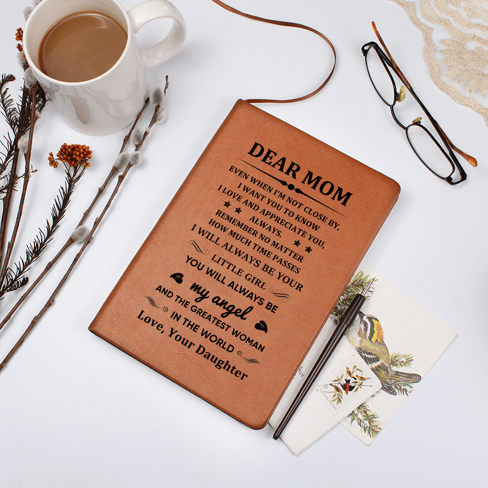 Dear Mom Graphic Leather Journal