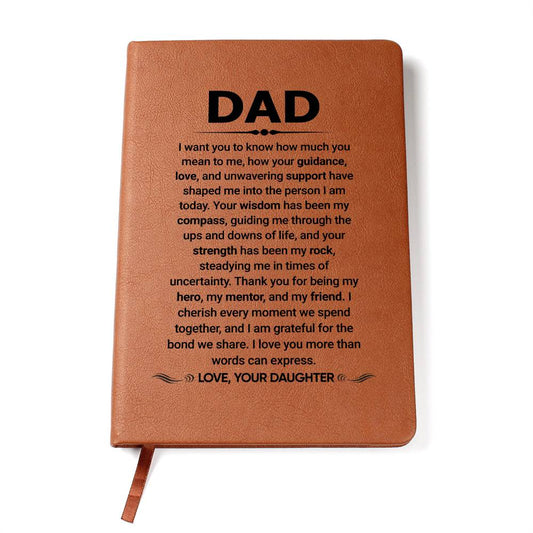 Thank You Dad Leather Journal from Daughter