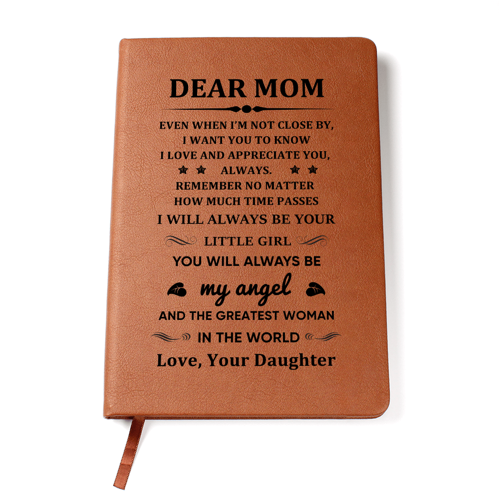 Dear Mom Graphic Leather Journal