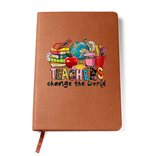 Teachers Change the World Leather Journal