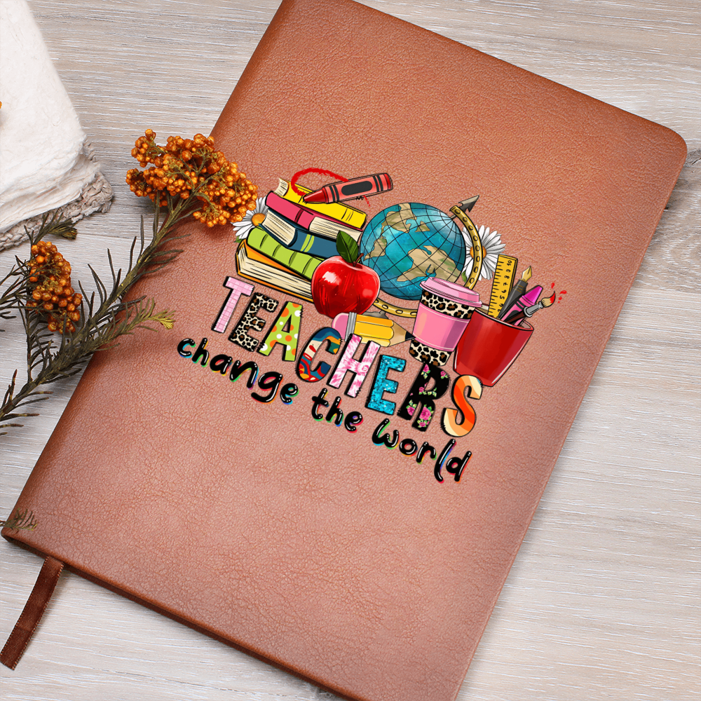 Teachers Change the World Leather Journal