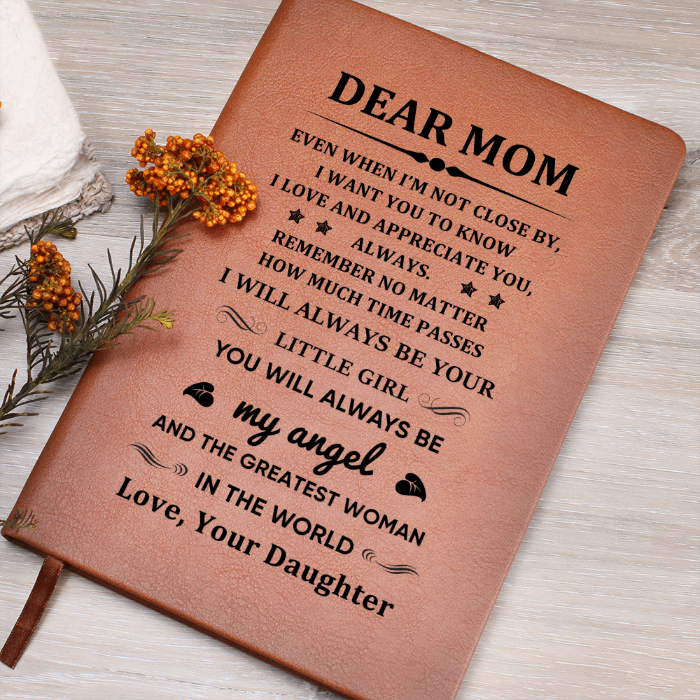 Dear Mom Graphic Leather Journal