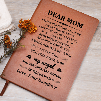 Dear Mom Graphic Leather Journal