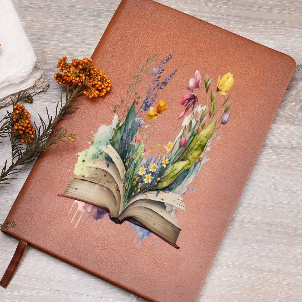 Book Bouquet Leather Journal