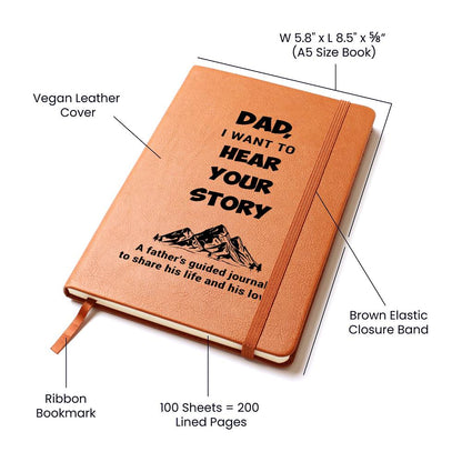 Dad's Story of His Life Leather Journal