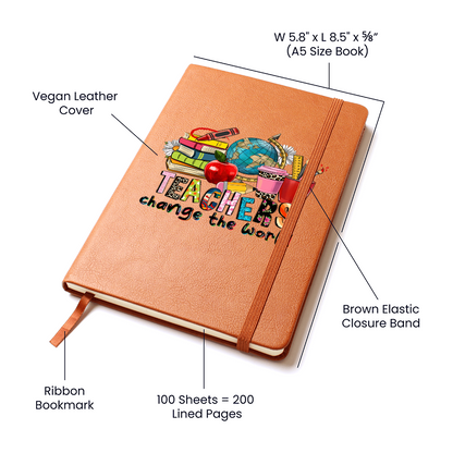 Teachers Change the World Leather Journal