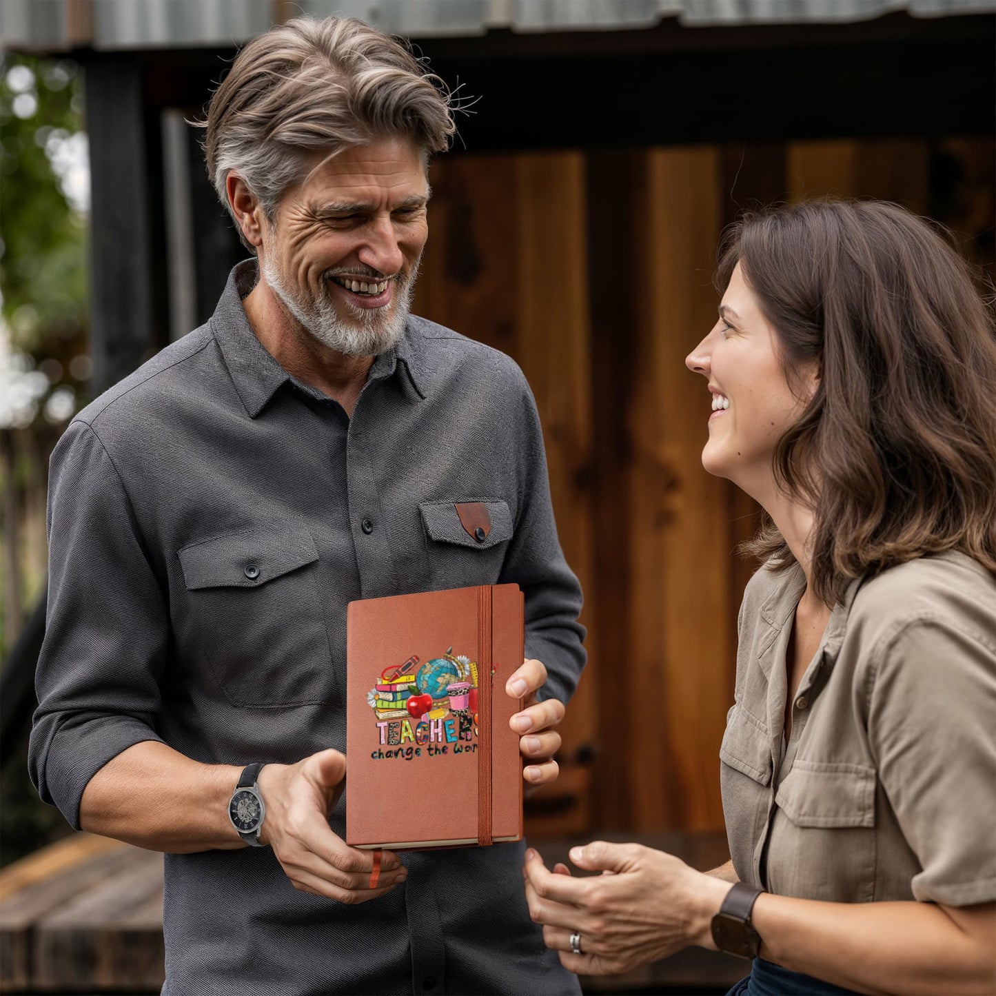 Teachers Change the World Leather Journal
