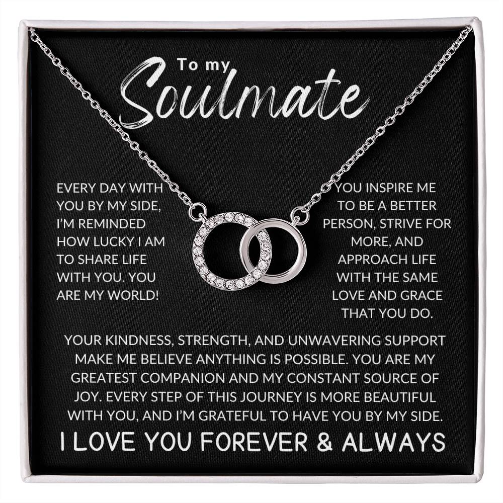 To My Soulmate Perfect Pair Necklace