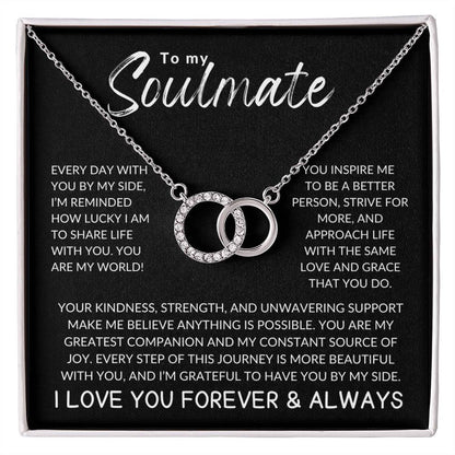 To My Soulmate Perfect Pair Necklace