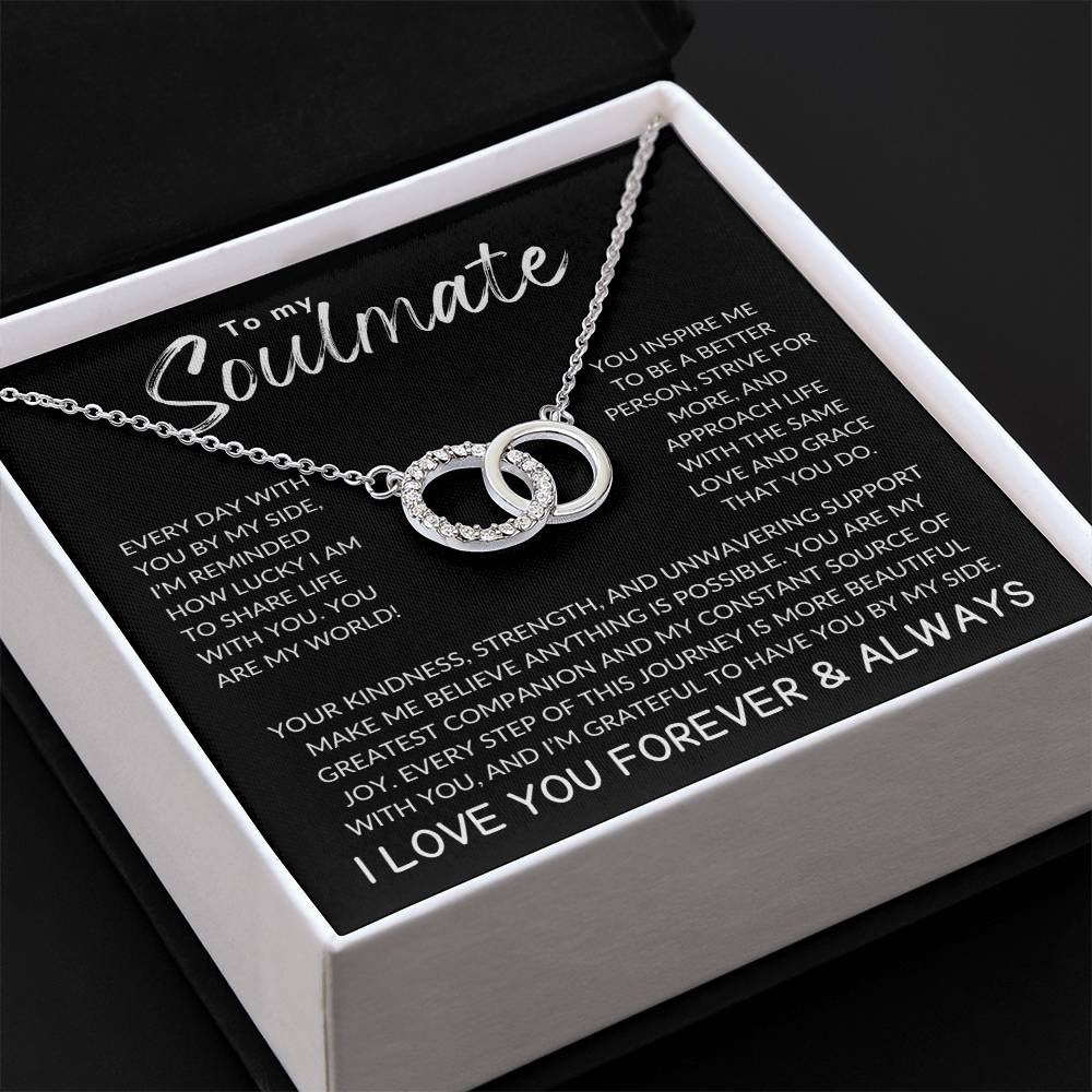 To My Soulmate Perfect Pair Necklace