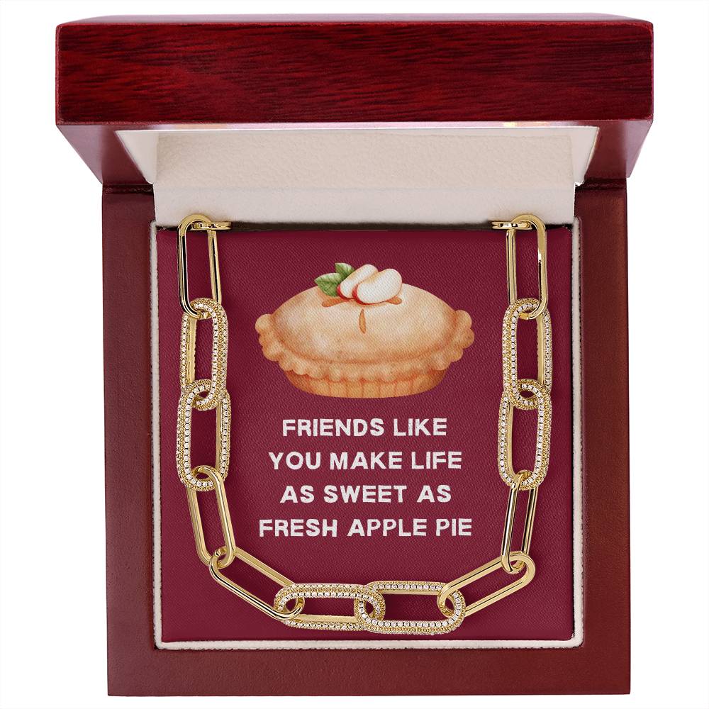 Fall Apple Pie Friendship Chain Necklace