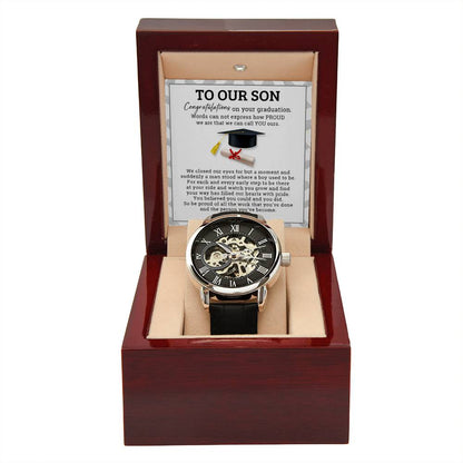 To Our Son - Men's Openwork Watch