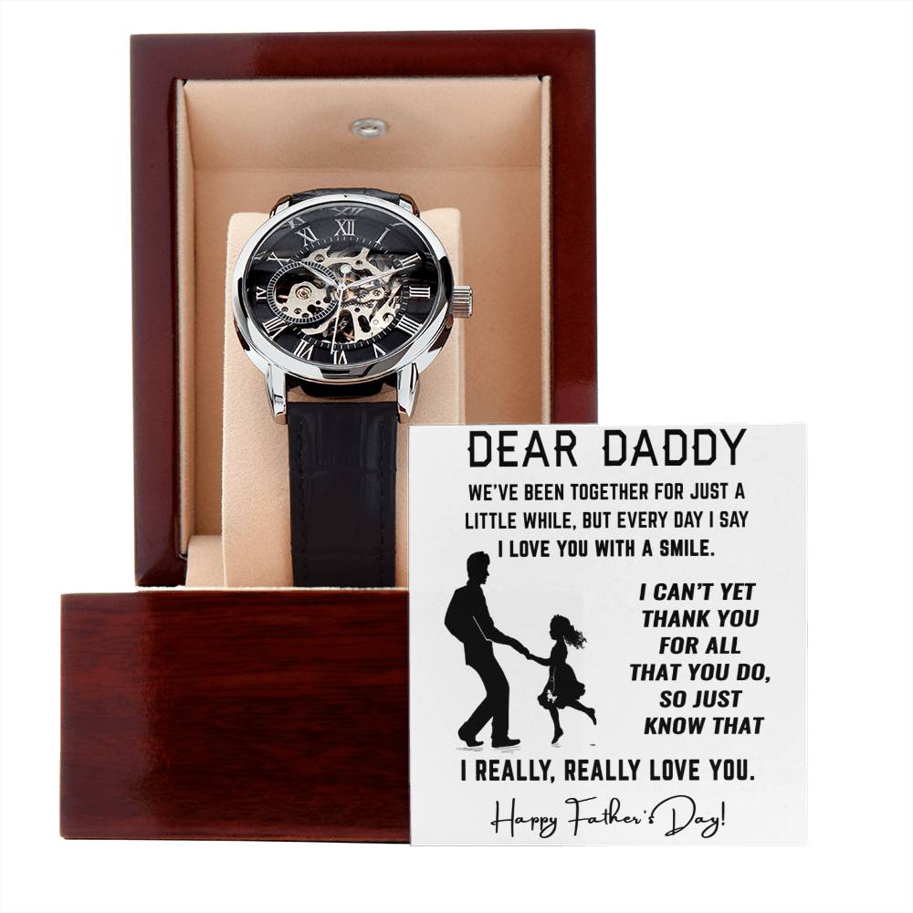 Dear Daddy Openwork Watch for Father's Day Gift From Daughter