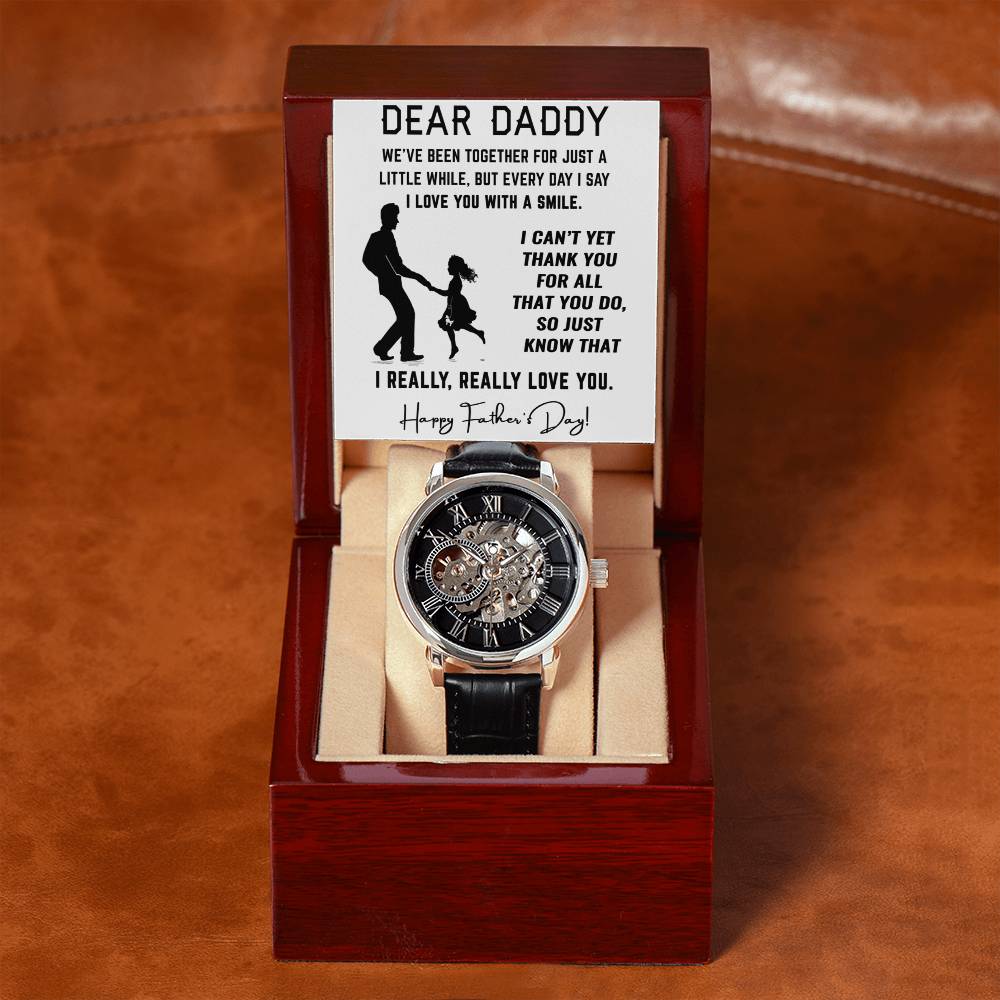 Dear Daddy Openwork Watch for Father's Day Gift From Daughter