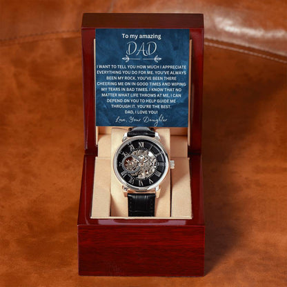 Men's Openwork Watch for Dad from Daughter