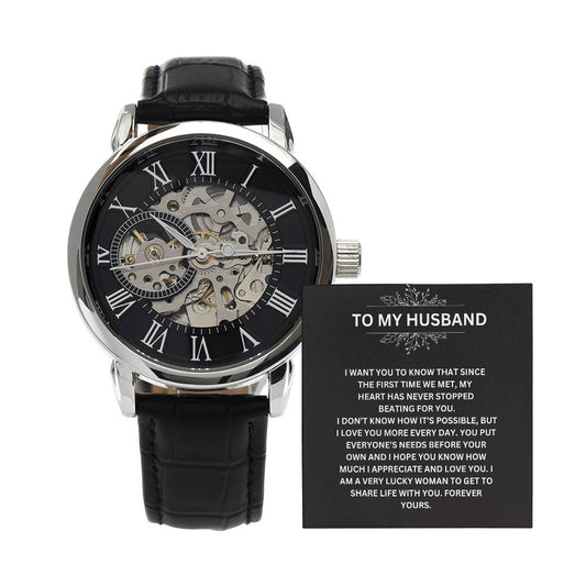 To My Husband Openwork Watch