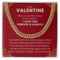 To My Valentine Cuban Link Chain Necklace