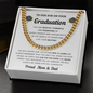 Son Graduation Cuban Link Chain Necklace