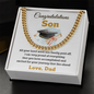 Congratulations Son Graduation Cuban Link Chain from Dad