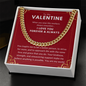 To My Valentine Cuban Link Chain Necklace