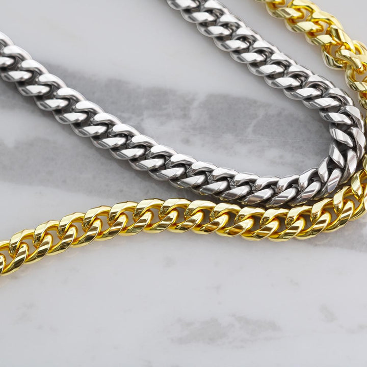 Cuban Link Chain Necklace for Best Daddy From Son