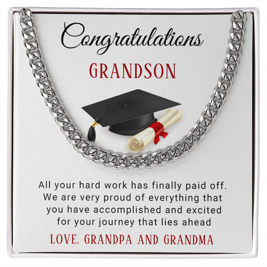 Grandson  Cuban Chain Necklace from Grandparents