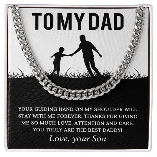 To. Dad From Son Cuban Link Chain Necklace for Best Daddy