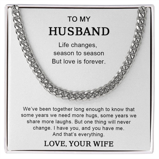 To My Husband - Cuban Link Chain