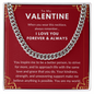 To My Valentine Cuban Link Chain Necklace