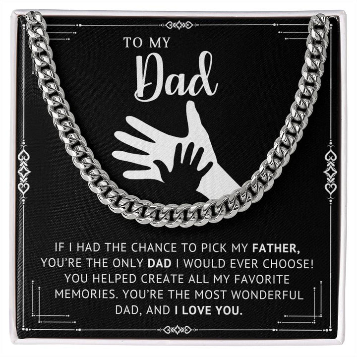 Wonderful Dad Cuban Link Chain Necklace
