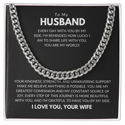 Husband Cuban Link Chain Necklace