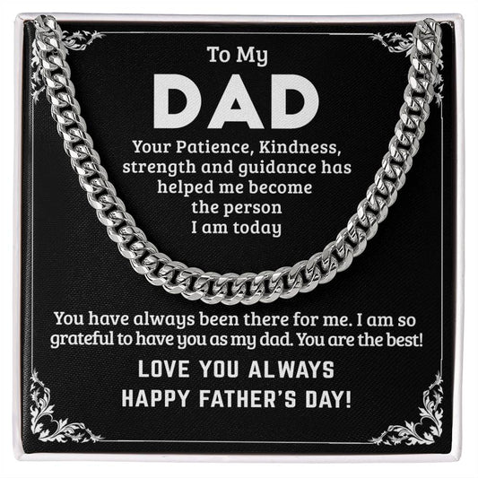 Happy Father's Day Chain Necklace for Dad