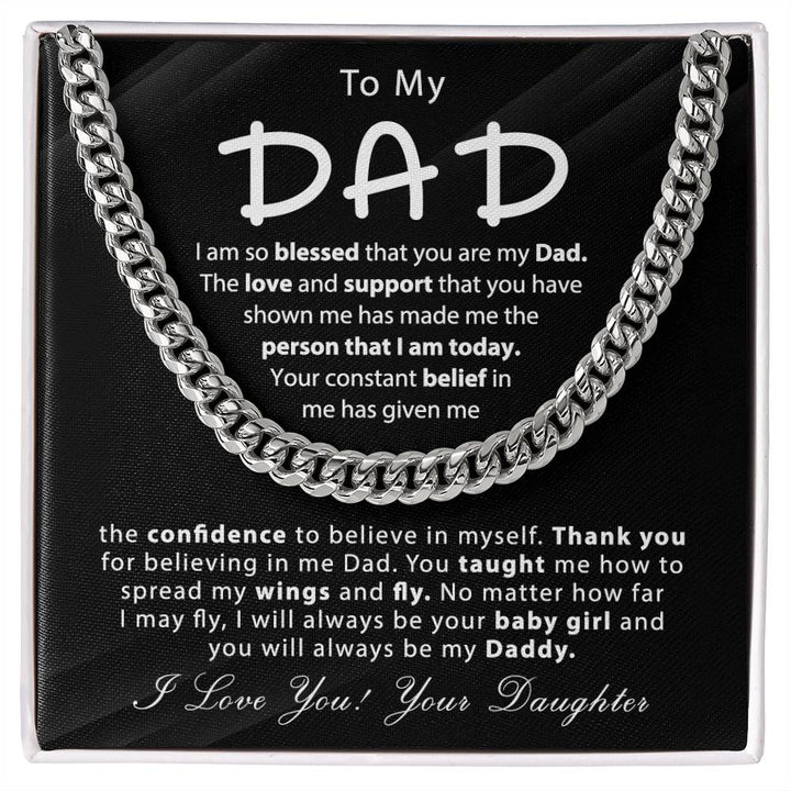 Supportive Dad Cuban Link Chain Necklace