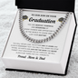 Son Graduation Cuban Link Chain Necklace