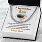 Congratulations Son Graduation Cuban Link Chain from Dad